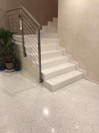 Staircases in marble granite and natural stone